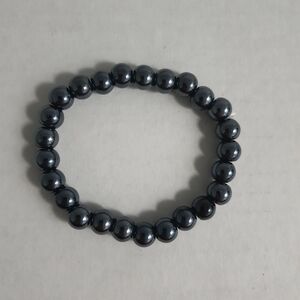 Black Metallic Bead Bracelet
